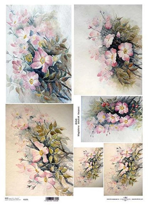 443361 ΡΙΖΟΧΑΡΤΟ "FLOWERS" 42X29.7ΕΚ. (ITD-R107L) ΠΑΚ