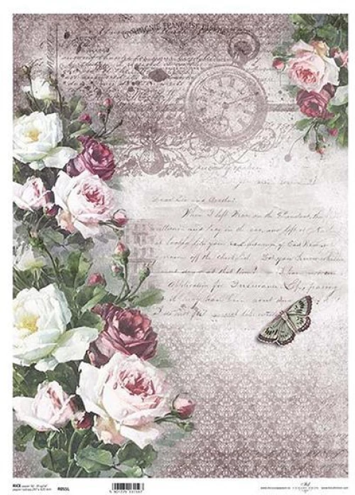 443374 ΡΙΖΟΧΑΡΤΟ "ROSES 3" 42X29.7ΕΚ. (ITD-R055L) ΠΑΚ
