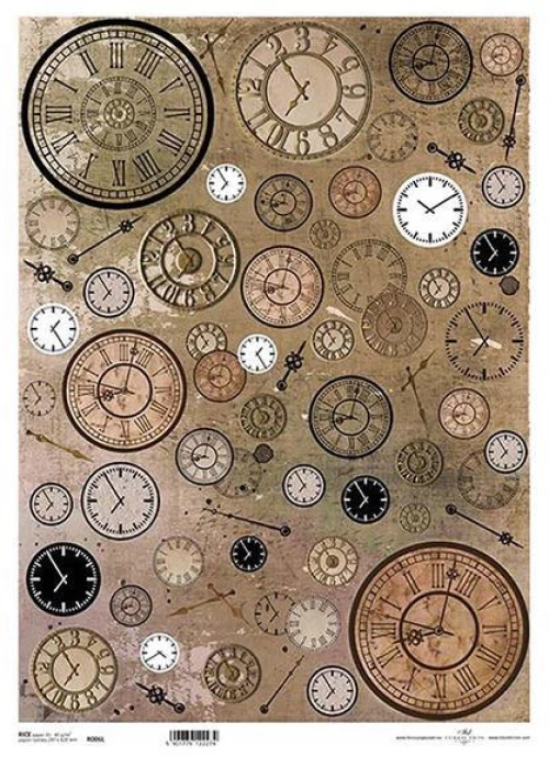 443439 ΡΙΖΟΧΑΡΤΟ "CLOCKS" 42X29.7ΕΚ. (ITD-R006L) ΠΑΚ