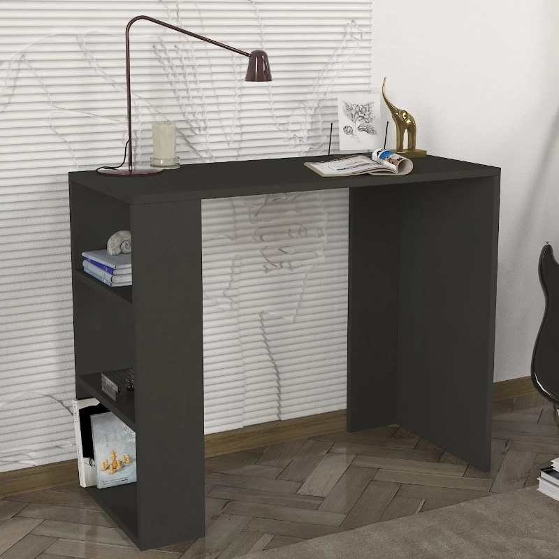 466114 ΓΡΑΦΕΙΟ ΕΡΓΑΣΙΑΣ NETENIA MEGAPAP ΧΡΩΜΑ ΑΝΘΡΑΚΙ 90X40X74ΕΚ.