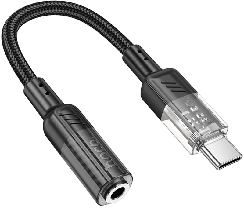 Εξωτερική Κάρτα Ήχου Hoco LS37 USB-C 3.5mm για Μικρόφωνο και Ήχο Μαύρο