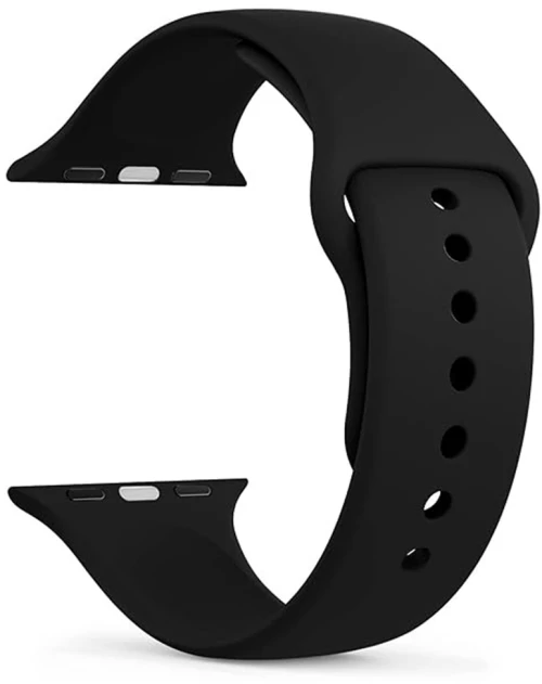 Watchband Noozy 42/44/45/49mm για Apple Watch 1/2/3/4/5/6/7/8/9/se/ultra 1/ultra 2 Μαύρο Silicon Band