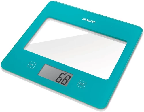 Ζυγαριά Κουζίνας 5kg UltraSlim Glass Sencor SKS 5037TQ Τιρκουάζ