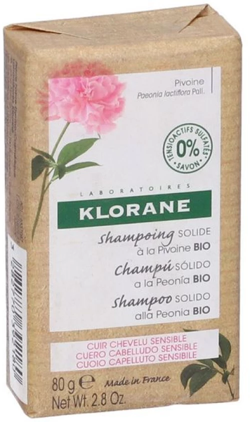 Klorane Shampoo Bar Peony Στέρεο Σαμπουάν Με Παιώνια 80gr