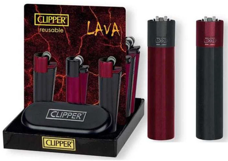 Clipper Αναπτήρας Μεταλλικός Μεγάλος - Lava