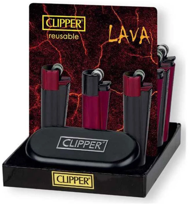 Clipper Αναπτήρας Μεταλλικός Μεγάλος - Lava