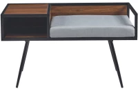 450563 ΕΠΙΠΛΟ ΕΙΣΟΔΟΥ Υ58X110X40ΕΚ, ΜΕ ΜΕΤΑΛΛΙΚΟ ΣΚΕΛΕΤΟ ΚΑΙ ΕΠΙΦΑΝΕΙΑ ΑΠΟ MDF ΣΕ ΧΡΩΜΑ ΣΚΟΥΡΟ ΚΑΦΕ