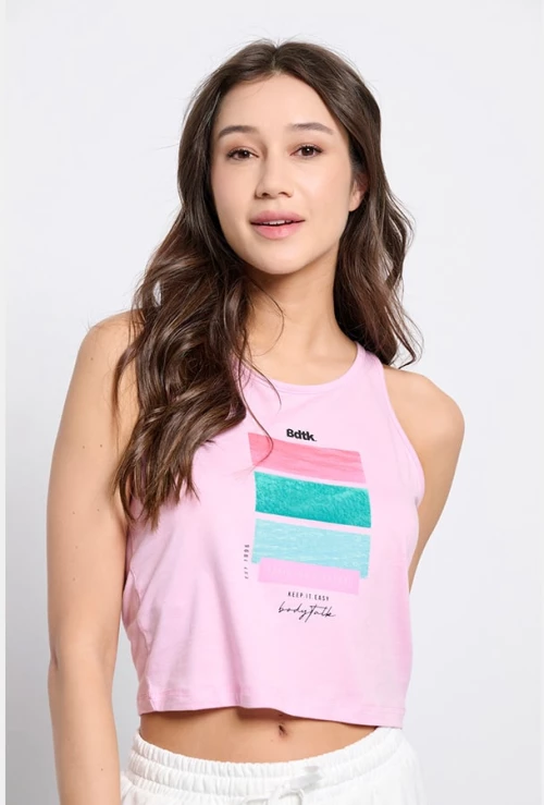BodyTalk Γυναικείο Aμάνικο Crop Top (1241-908120-00337)