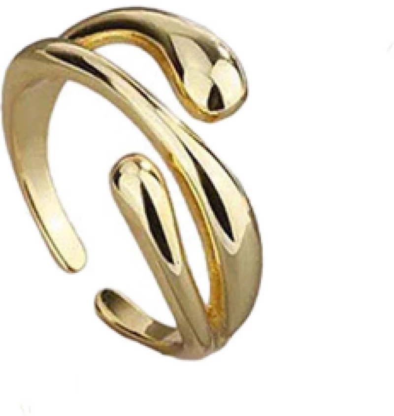 ΓΥΝΑΙΚΕΙΑ ΑΤΣΑΛΙΝΑ ΔΑΧΤΥΛΙΔΙΑ-WOMEN’S STEEL RING ΧΡΥΣΟ