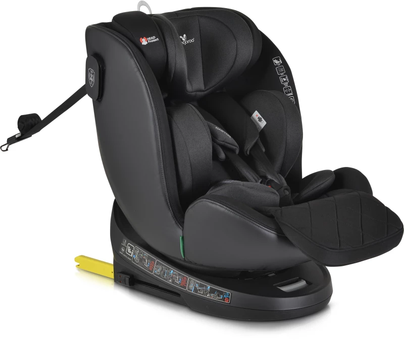 Cangaroo Castor Καθισματάκι Αυτοκινήτου i-Size με Isofix Μαύρο 0-36 kg
