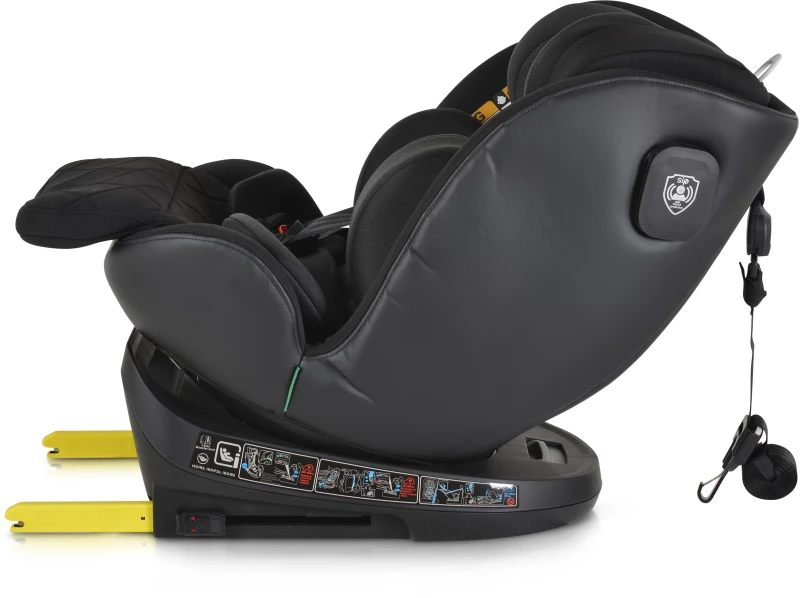Cangaroo Castor Καθισματάκι Αυτοκινήτου i-Size με Isofix Μαύρο 0-36 kg