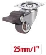 Ρόδα Περιστρεφόμενη 25mm/1.0" με Φρένο 1τμχ 1199-34