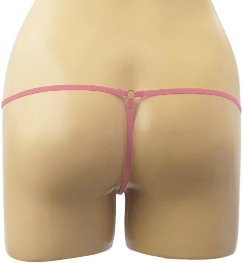 Micro Bikini cu Perle si Inele Roz S/M Mokko Toys