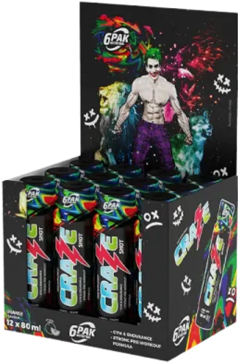 6PAK Nutrition Craze Shot [12 x 80 ml] Πορτοκάλι