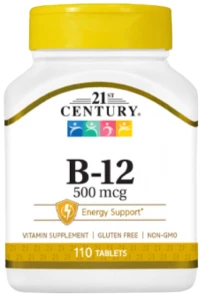 21st Century Vitamin B-12 500 mcg [110 Ταμπλέτες]