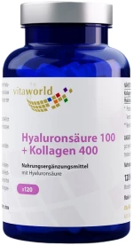 VitaWorld Hyaluronic Acid 100 mg + Collagen 400 mg [120 Κάψουλες]