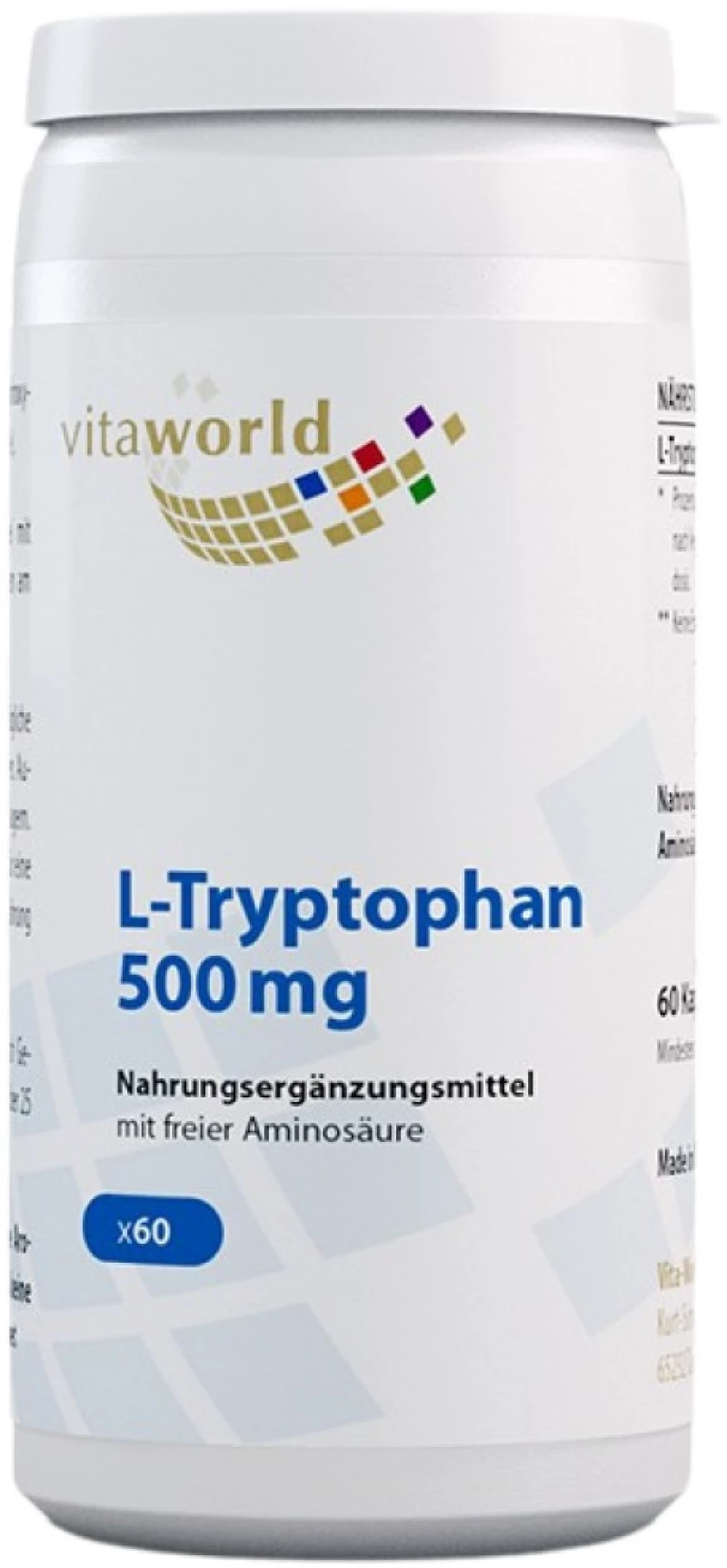 VitaWorld L-Tryptophan 500 mg [60 Ταμπλέτες]