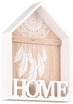 Κλειδοθήκη Sina 2160101 50x5x30cm Natural-White Mirrors & More Ξύλο