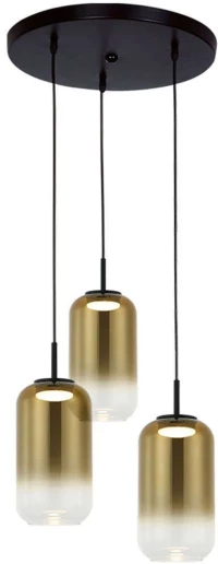 Φωτιστικό Οροφής 23231 Φ38x220cm Led 1950lm 12W 3000K Black-Gold