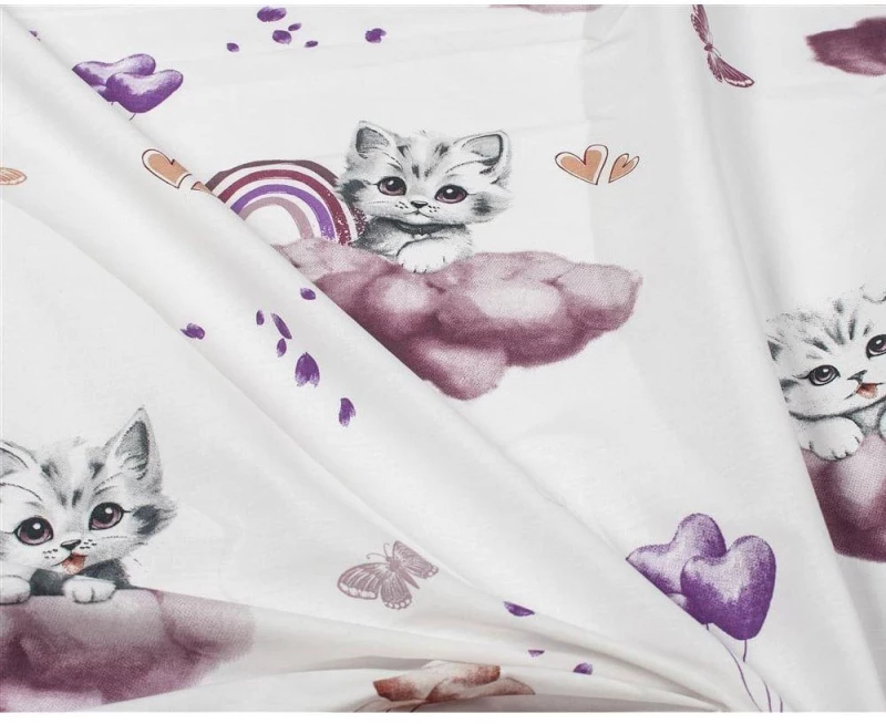 Πάνα Βρεφική Χασέ Kitten 561 Mauve DimCol 80x80cm 100% Βαμβάκι