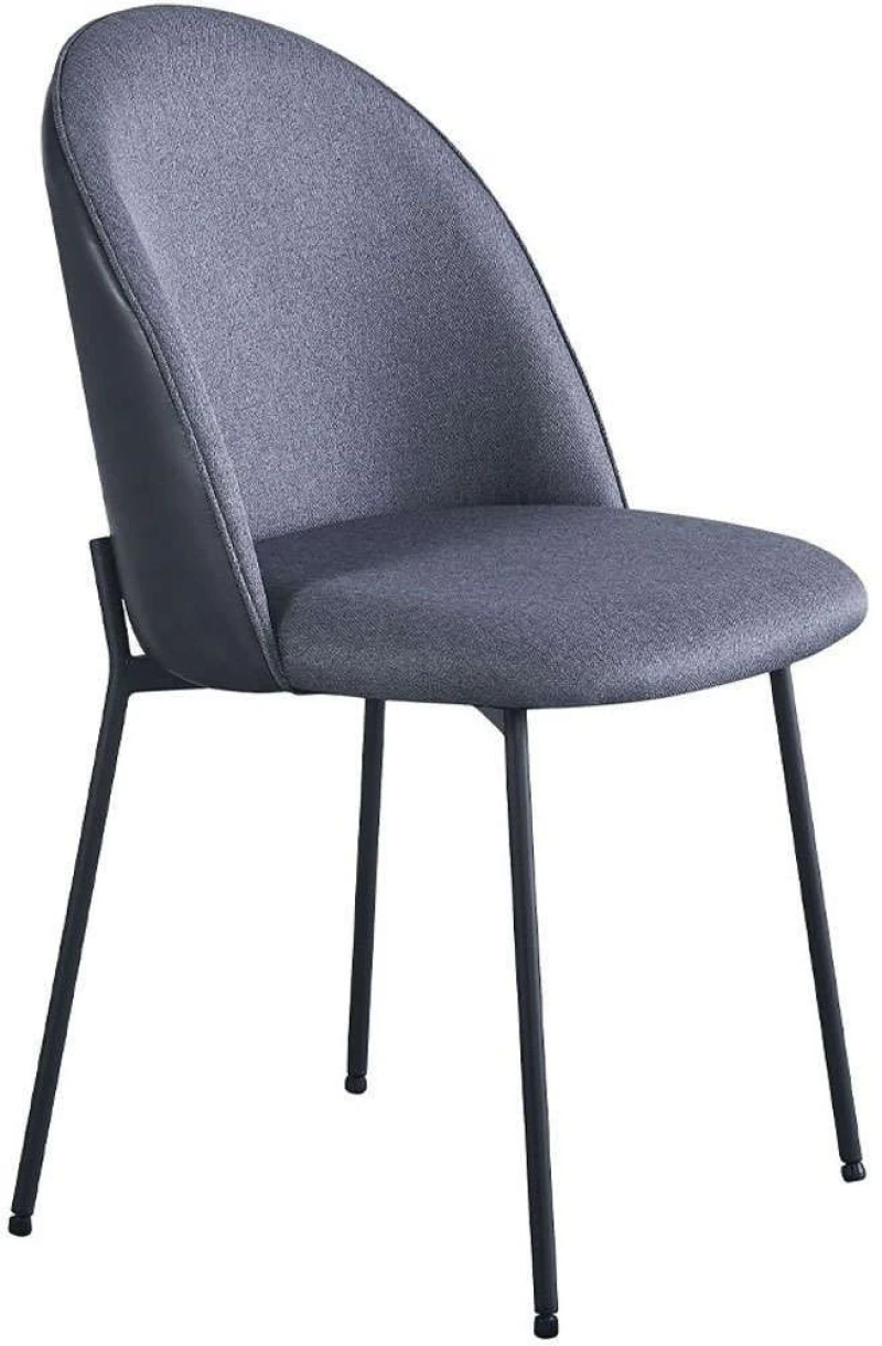 Καρέκλα Cosmo 03-1106 49x54,5x84cm Dark Grey-Black Μέταλλο,Τεχνόδερμα