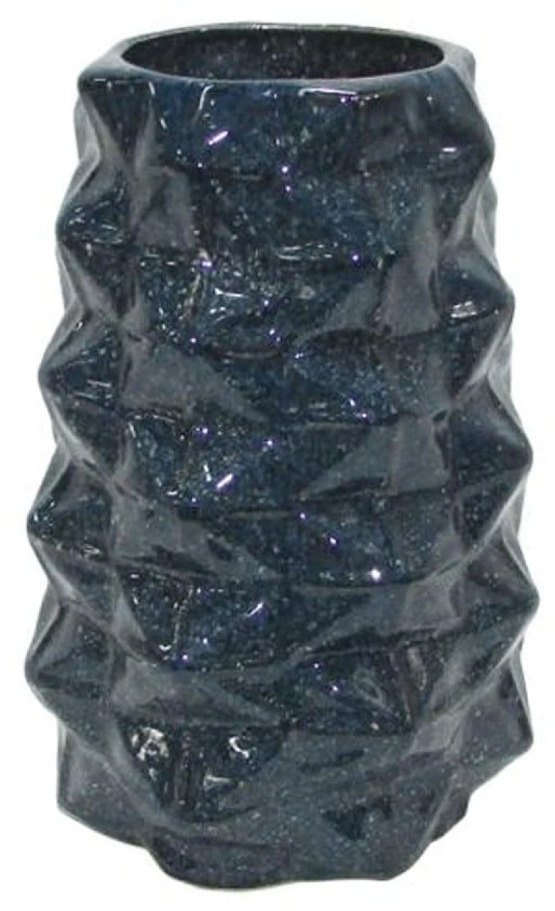 Βάζο Belinda 003-124-103 20x20x28cm Dark Blue Κεραμικό