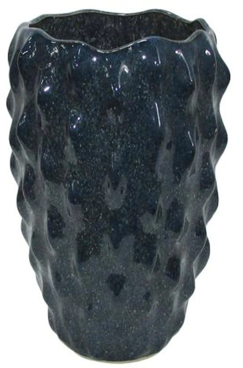Βάζο Belinda 003-124-108 21x21x32cm Dark Blue Κεραμικό