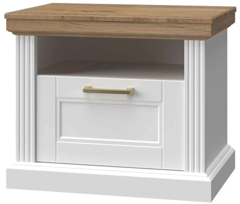 Κομοδίνο Tahoma 1S 162261439 62x43x52cm White-Oak