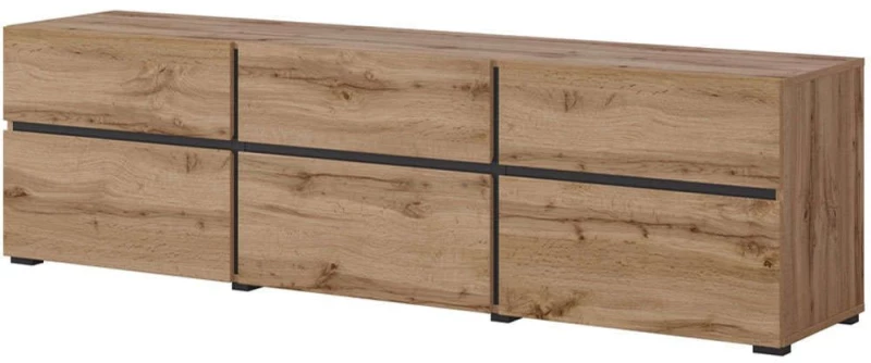 Έπιπλο Τηλεόρασης Orwell II 162693399 180x40x48cm Oak-Black