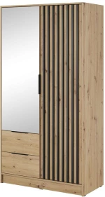Ντουλάπα Δίφυλλη Nolan 162395369 105x51x200cm Natural Δίφυλλη