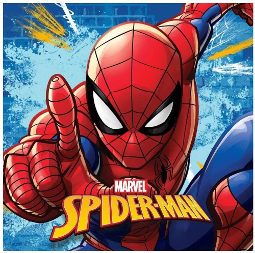 Λαβέτα Νηπιαγωγείου Marvel Spider-Man 70 Sky Blue DimCol Λαβέτα 30x30cm Πολυέστερ