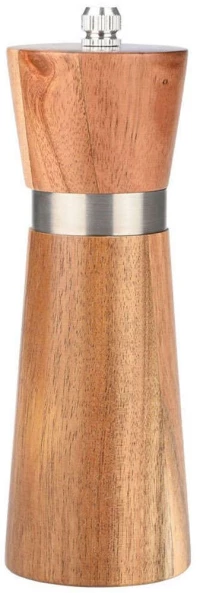 Μύλος Αλατιού - Πιπεριού Allure 01-24802 5,3x5,3x15cm Natural Estia Κεραμικό,Ξύλο