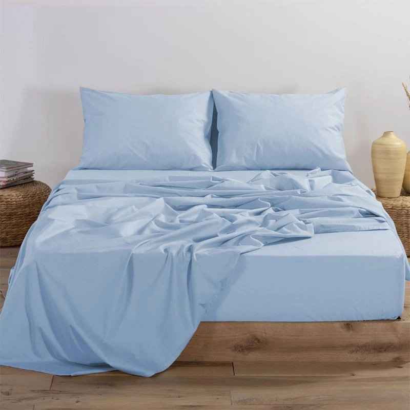 Σεντόνι Basic Light Blue Nef-Nef Homeware Υπέρδιπλο 240x270cm 100% Βαμβάκι