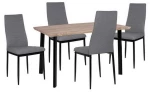 Σετ Τραπεζαρίας 5τμχ HM10355 Sonama-Γκρι 110x70x75,5cm 4 Θέσεων