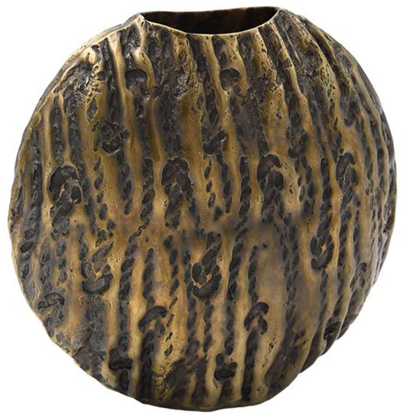 Βάζο Μεταλλικό 941-124-024 24x9x22cm Bronze Μέταλλο