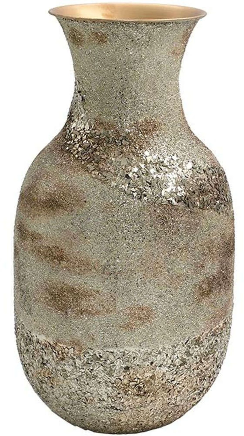 Βάζο Μεταλλικό 943-124-005 20x40cm Gold Μέταλλο