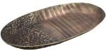 Διακοσμητική Πιατέλα 941-124-008 38x21x3cm Bronze Μέταλλο