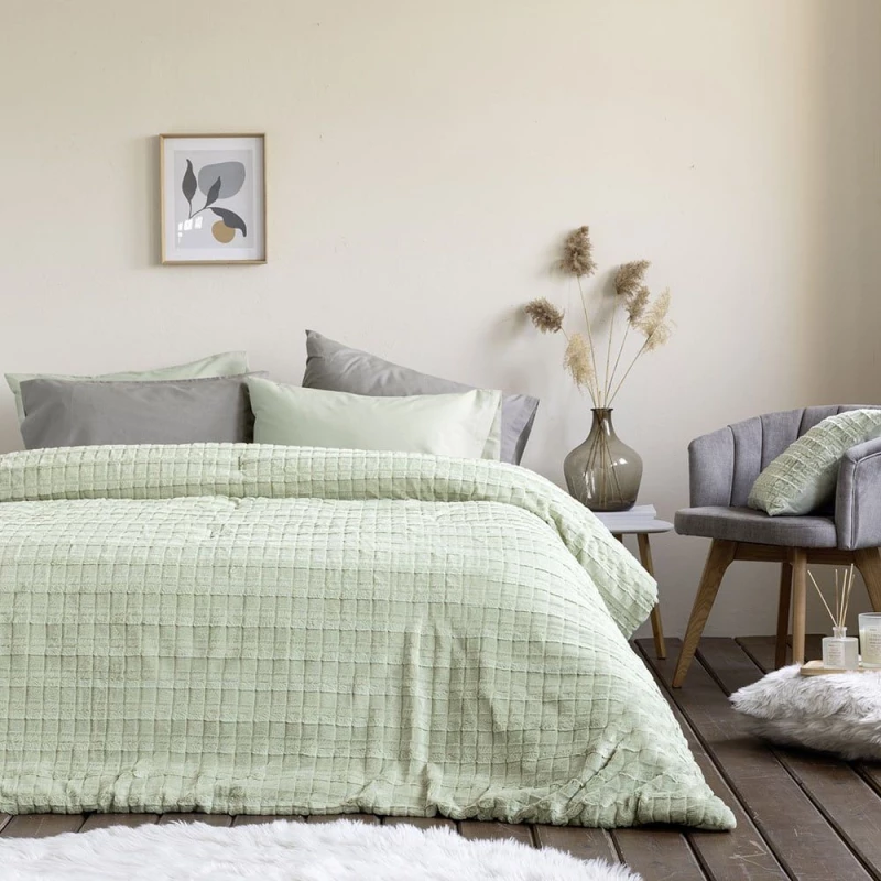 Κουβερτοπάπλωμα Weave Mint Nima Υπέρδιπλο 220x240cm Πολυέστερ