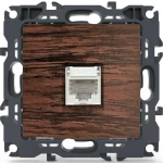 Πρίζα Τηλεφώνου Χωνευτή Prime 1000113006 1xRJ11 CAT3 Wood Effect Brown Aca