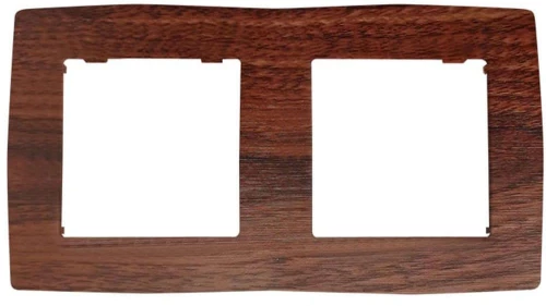 Πλαίσιο Διακόπτη 2 Θέσεων Prime 1000119106 Wood Effect Brown Aca
