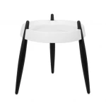 Τραπεζάκι Βοηθητικό Liola ZLS0002 40x47cm White-Black Zafferano