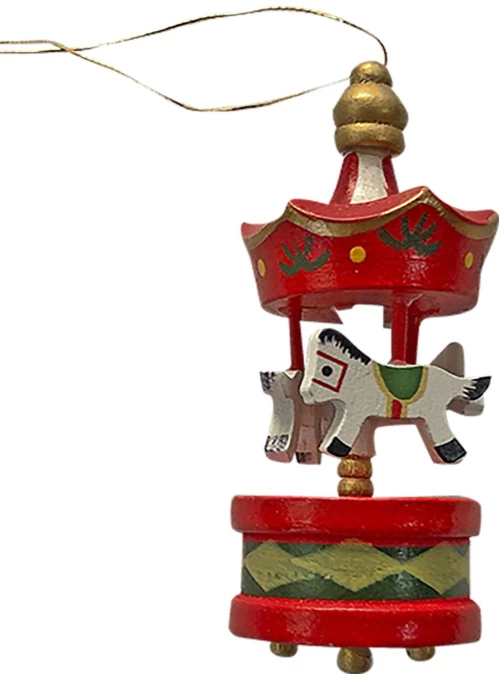 Καρουζέλ στολίδια ξύλινα κρεμαστά 6 τεμ 21x9cm Xmasfest 1132733 93-2713