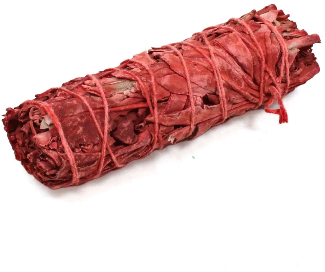 Ραβδί Λευκό Φασκόμηλο - Αίμα Δράκου Dragon's Blood Sage Smudge Stick 10cm