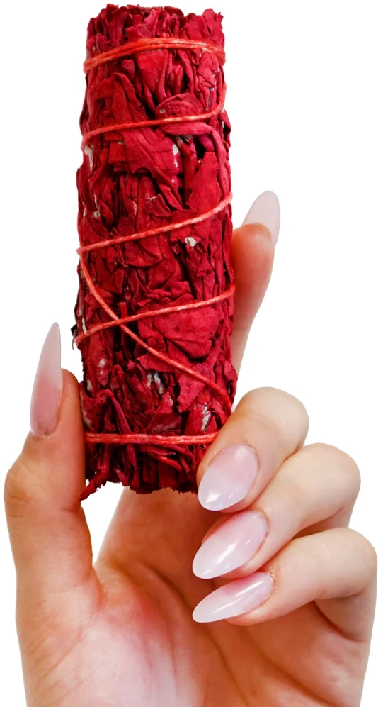Ραβδί Λευκό Φασκόμηλο - Αίμα Δράκου Dragon's Blood Sage Smudge Stick 10cm