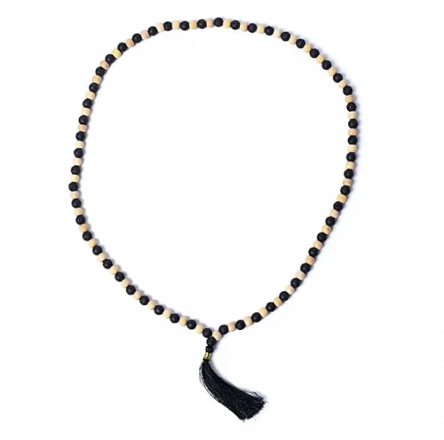 Μάλα Διαλογισμού από 108 λίθους Tulsi και Μαύρης Λάβας (Lavastone)