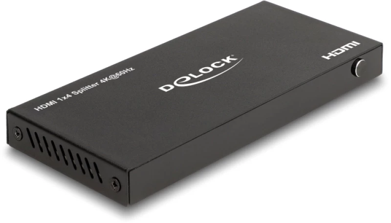 DELOCK HDMI splitter 18652 με downscaler πλήκτρο, 4 σε 1, 4K/60Hz, μαύρο