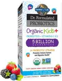 Garden Of Life Dr. Formulated Probiotics Organic Kids+ [30 Μασώμενα δισκία] Φράουλα και μπανάνα
