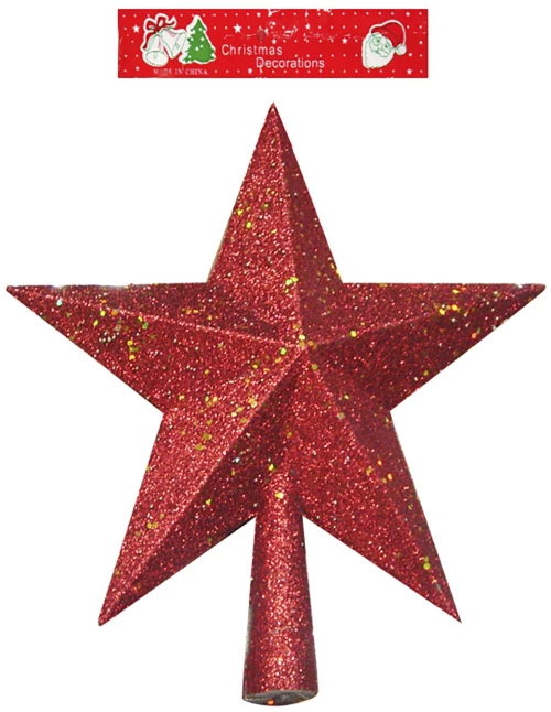 Κορυφή άστρο glitter 20cm Xmasfest 1131703 ΚΟΚΚΙΝΟ 93-1683-RED