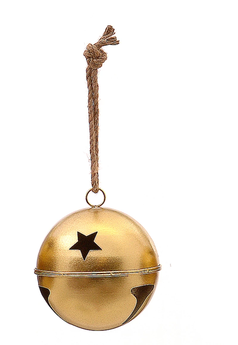 Μπάλα κουδούνι χρυσή μεταλλική 20cm Vetur 16810