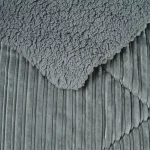 Κουβερτοπάπλωμα sherpa υπέρδιπλο γκρι 220x240cm Das Home 1179